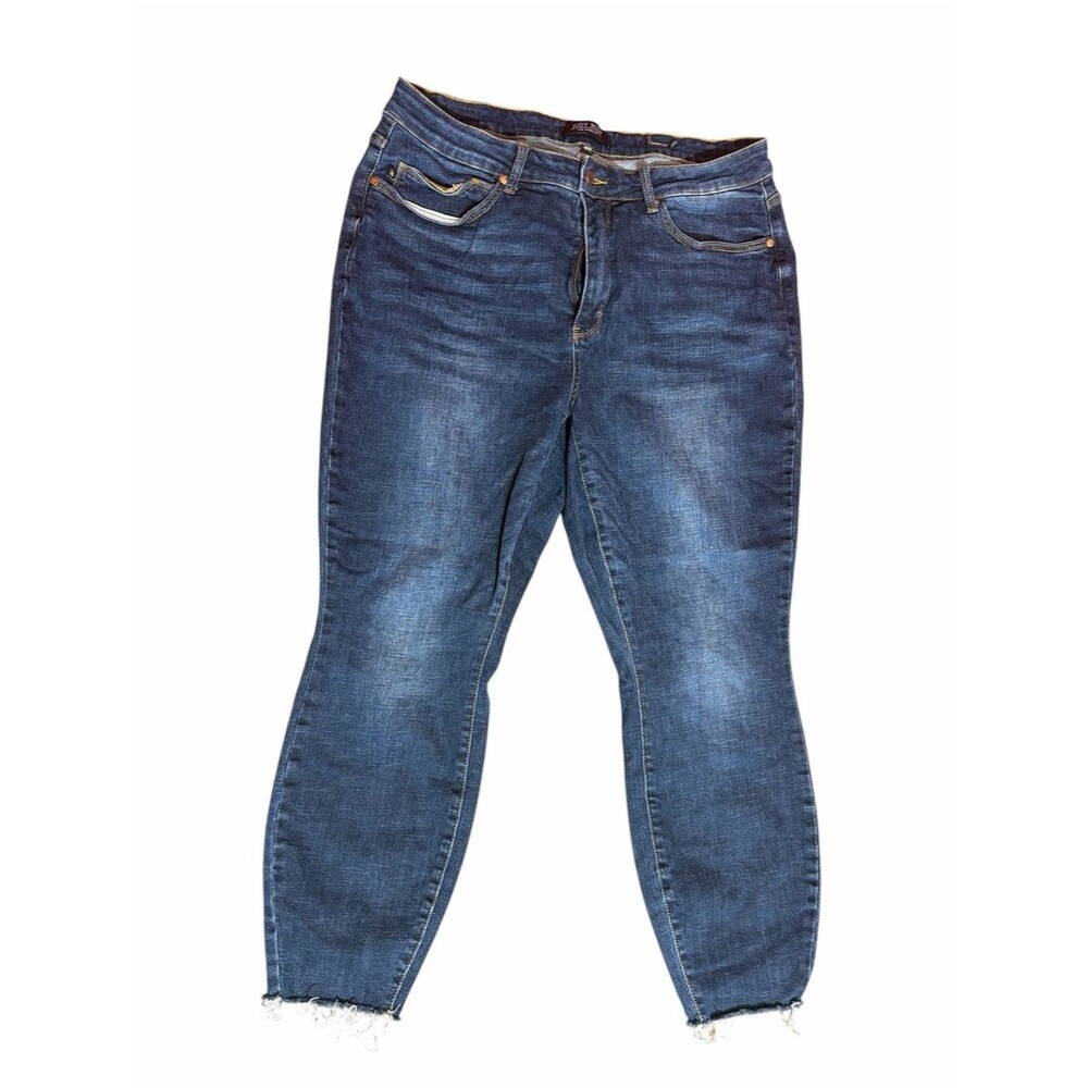 Judy Blue Dark Wash High Rise Crop Jeans Women's Plus Size 18W Stretch Denim